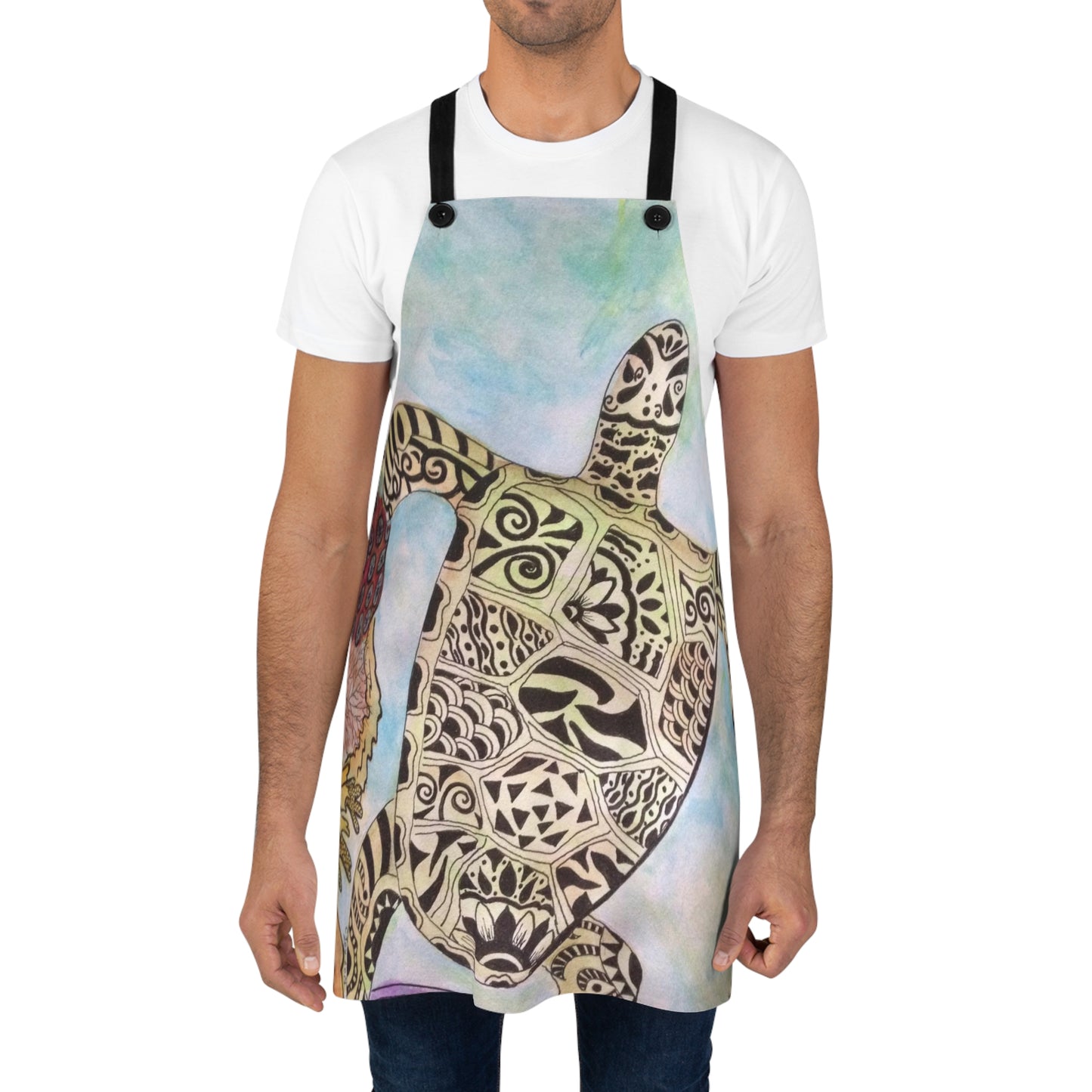 Zentangle Turtle Apron
