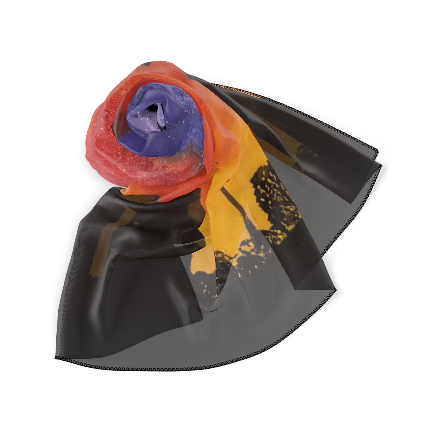 Sunset over Houston Skyline Poly Scarf | Houston Texas