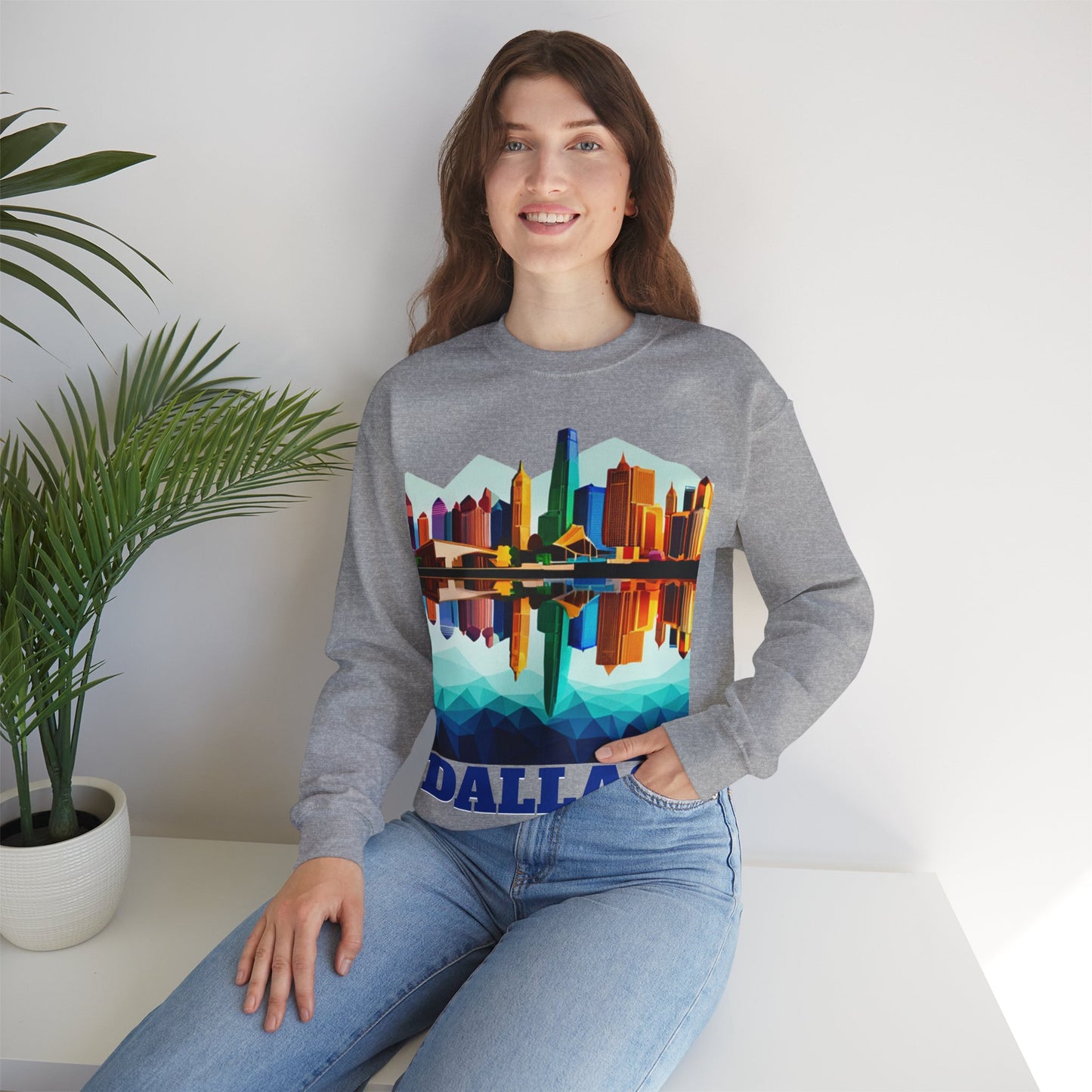 Dallas Texas Reflections Unisex Crewneck Sweatshirt