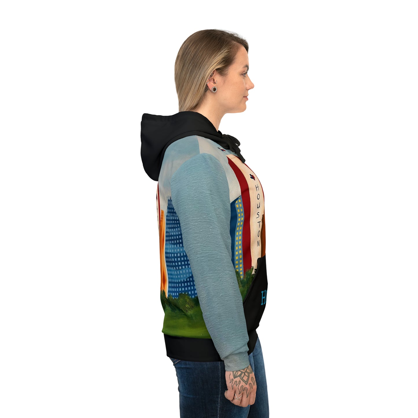 Houston Views Unisex Athletic Hoodie Sweatshirt | Houston Texas