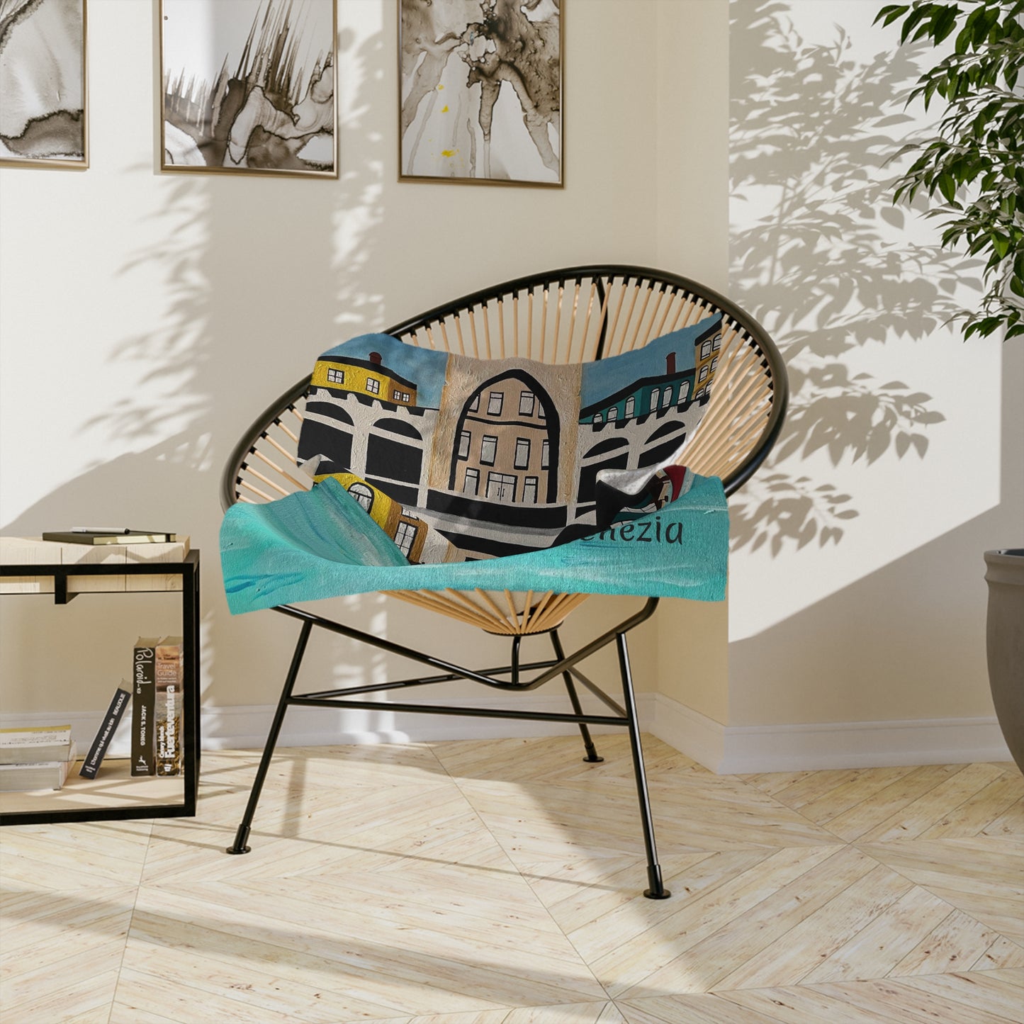 Venice Italy Velveteen Minky Blanket