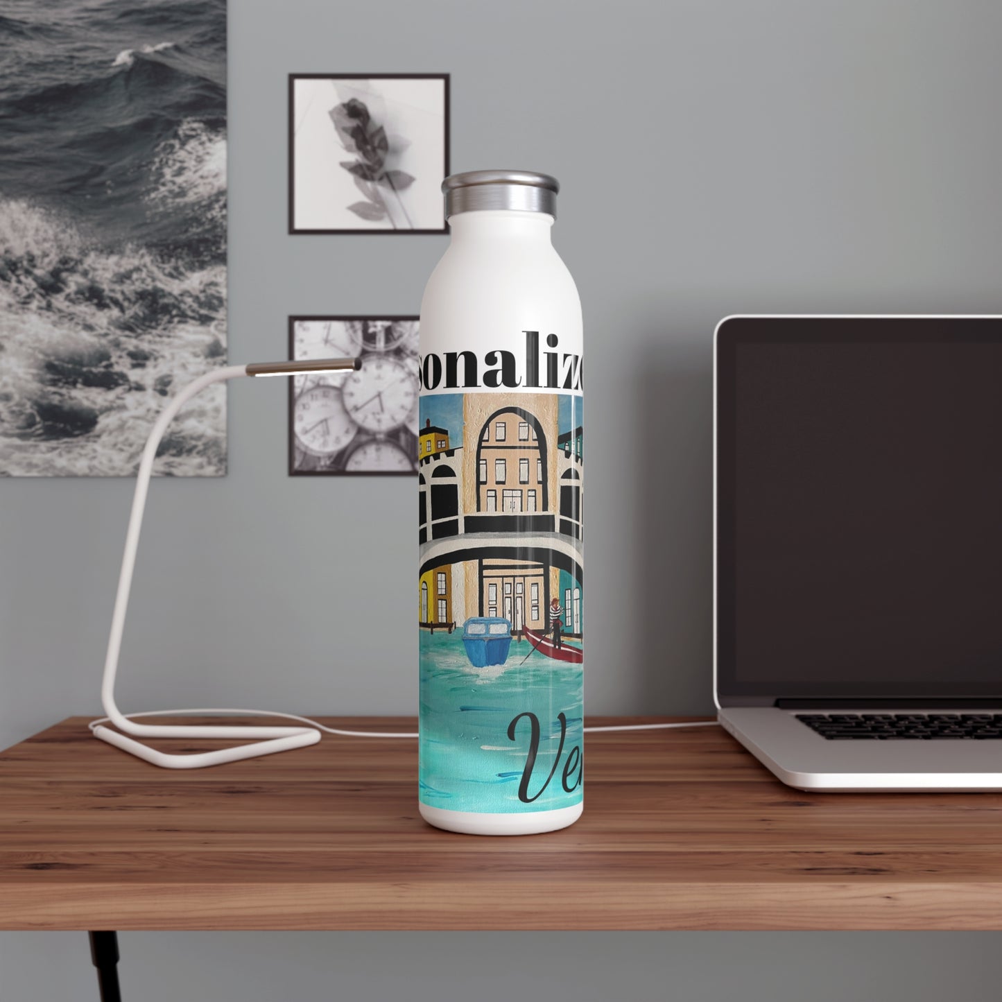 Venice Italy Slim Water Bottle (20oz)
