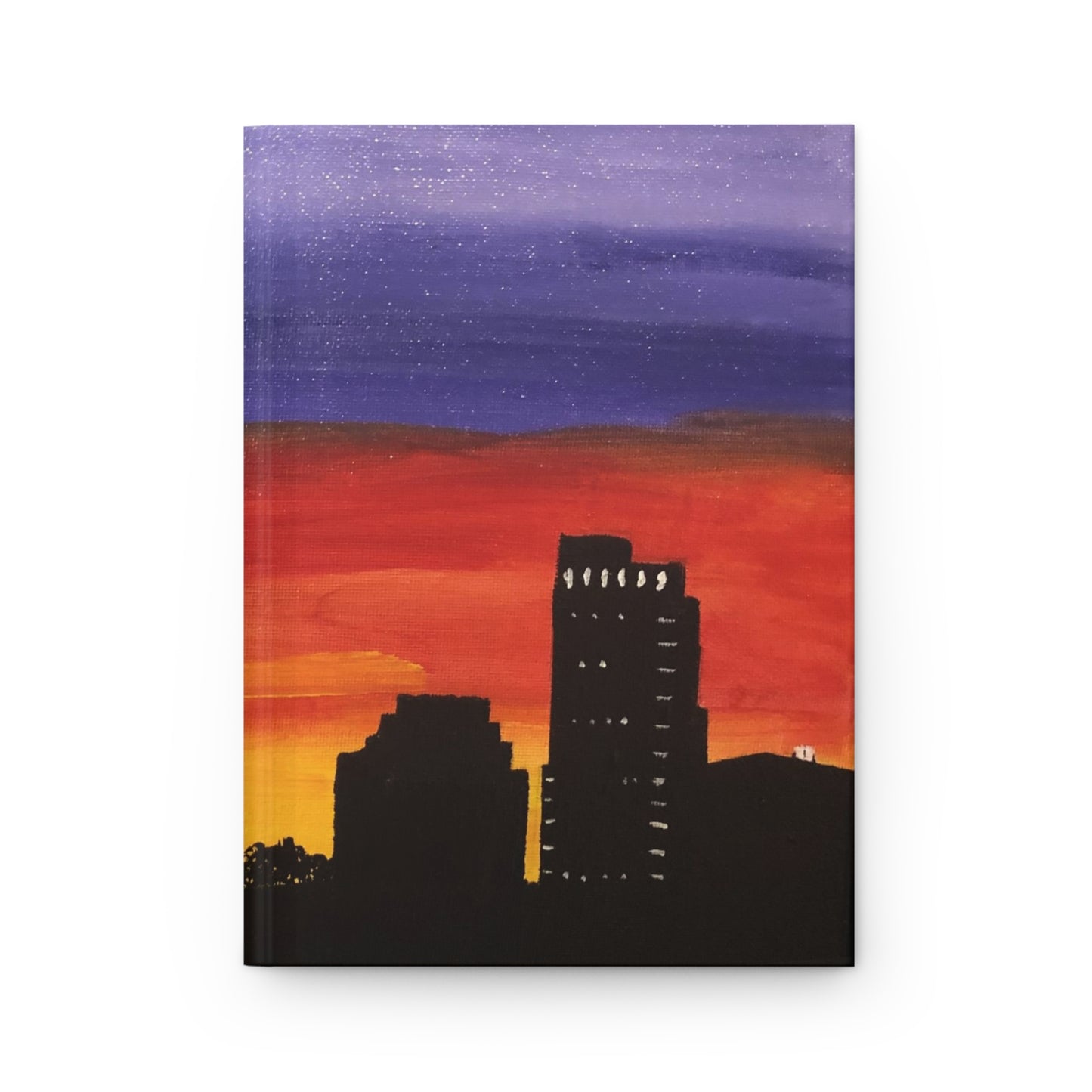 Sunset Over Houston Skyline Travel Journal Hardcover Diary | Houston Texas