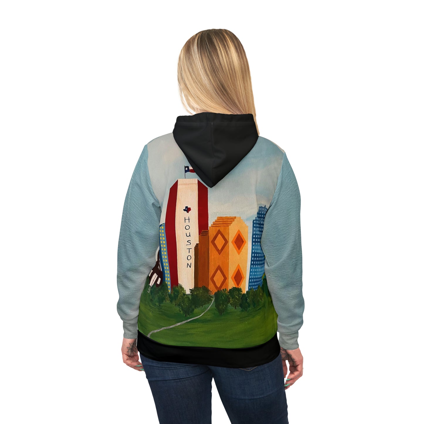 Houston Views Unisex Athletic Hoodie Sweatshirt | Houston Texas