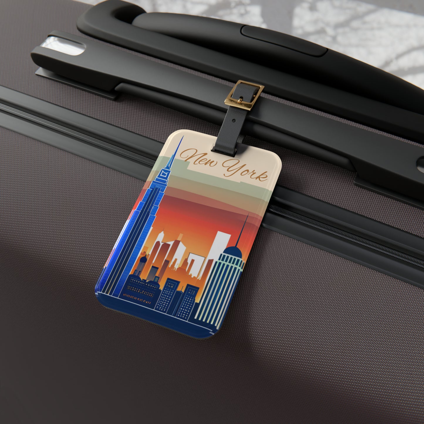New York City Skyline Luggage Name Tag