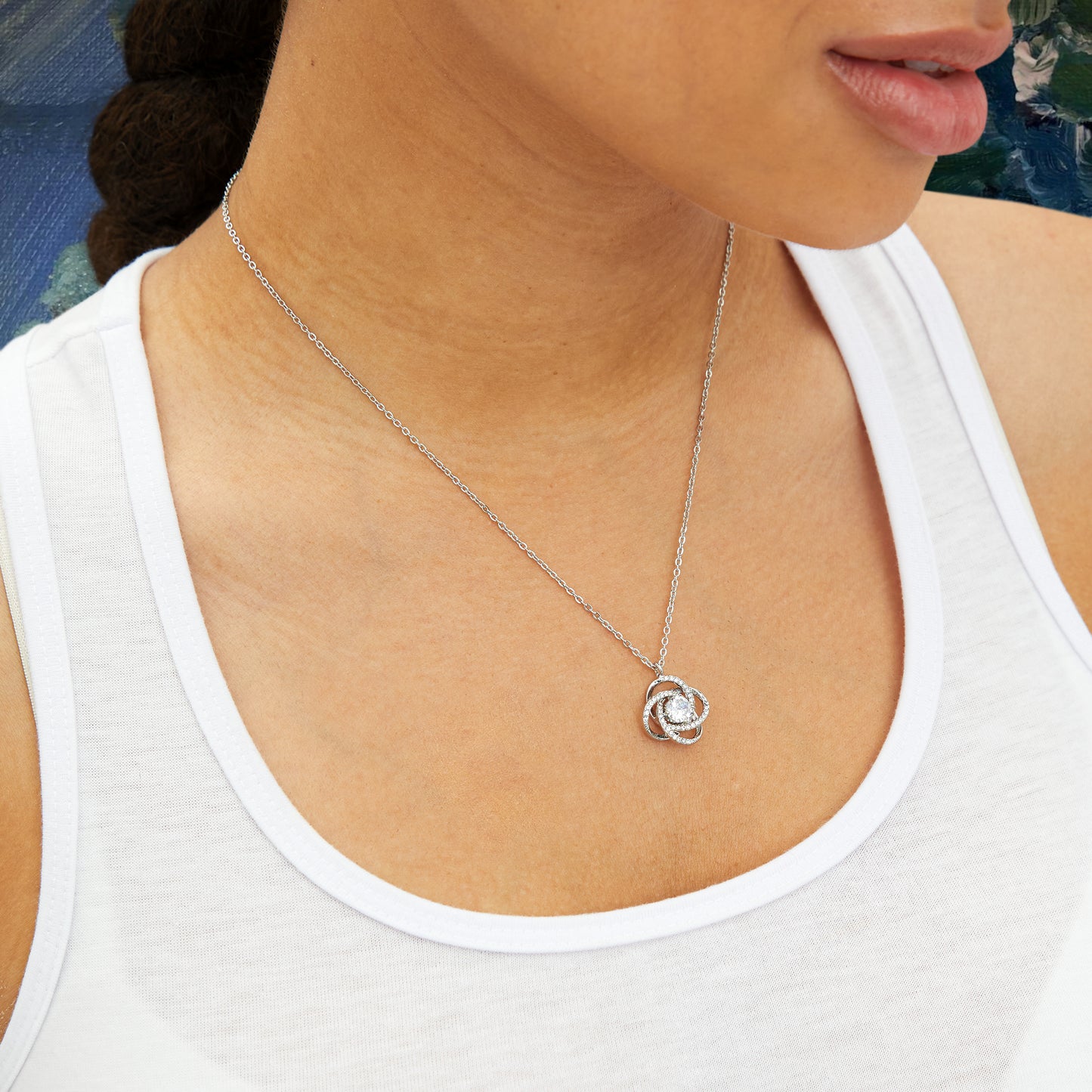 Hearts Intertwined - Love Knot Necklace