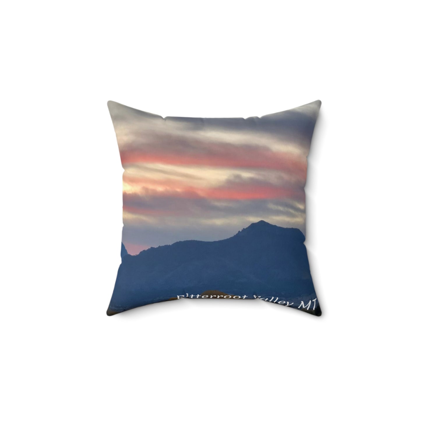 Sunset in Bitterroot Valley Montana Throw Pillow
