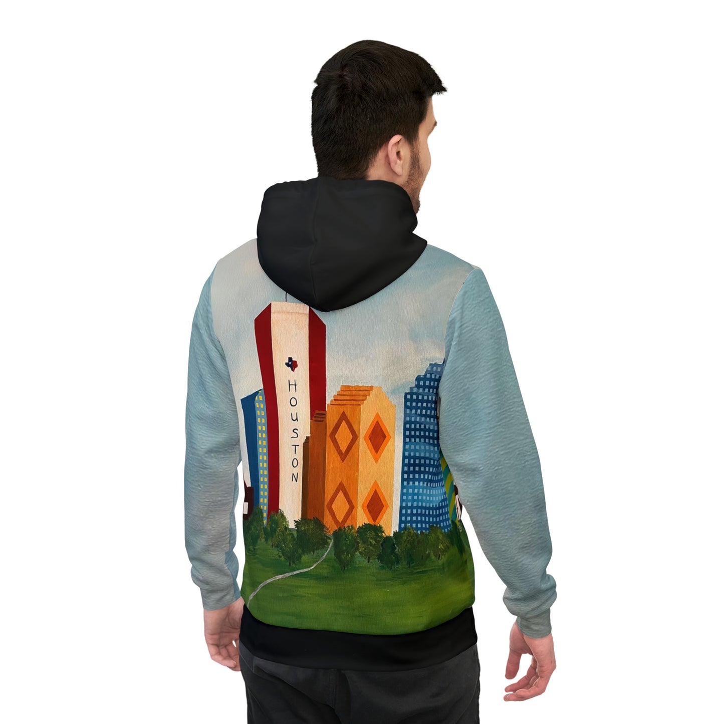 Houston Views Unisex Athletic Hoodie Sweatshirt | Houston Texas