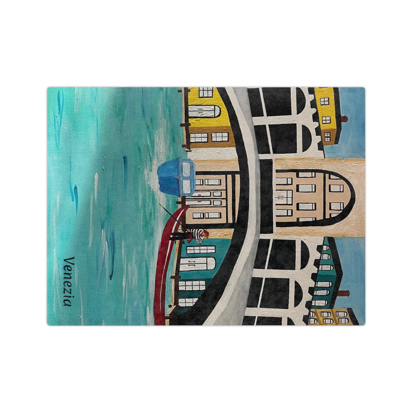 Venice Italy Velveteen Minky Blanket