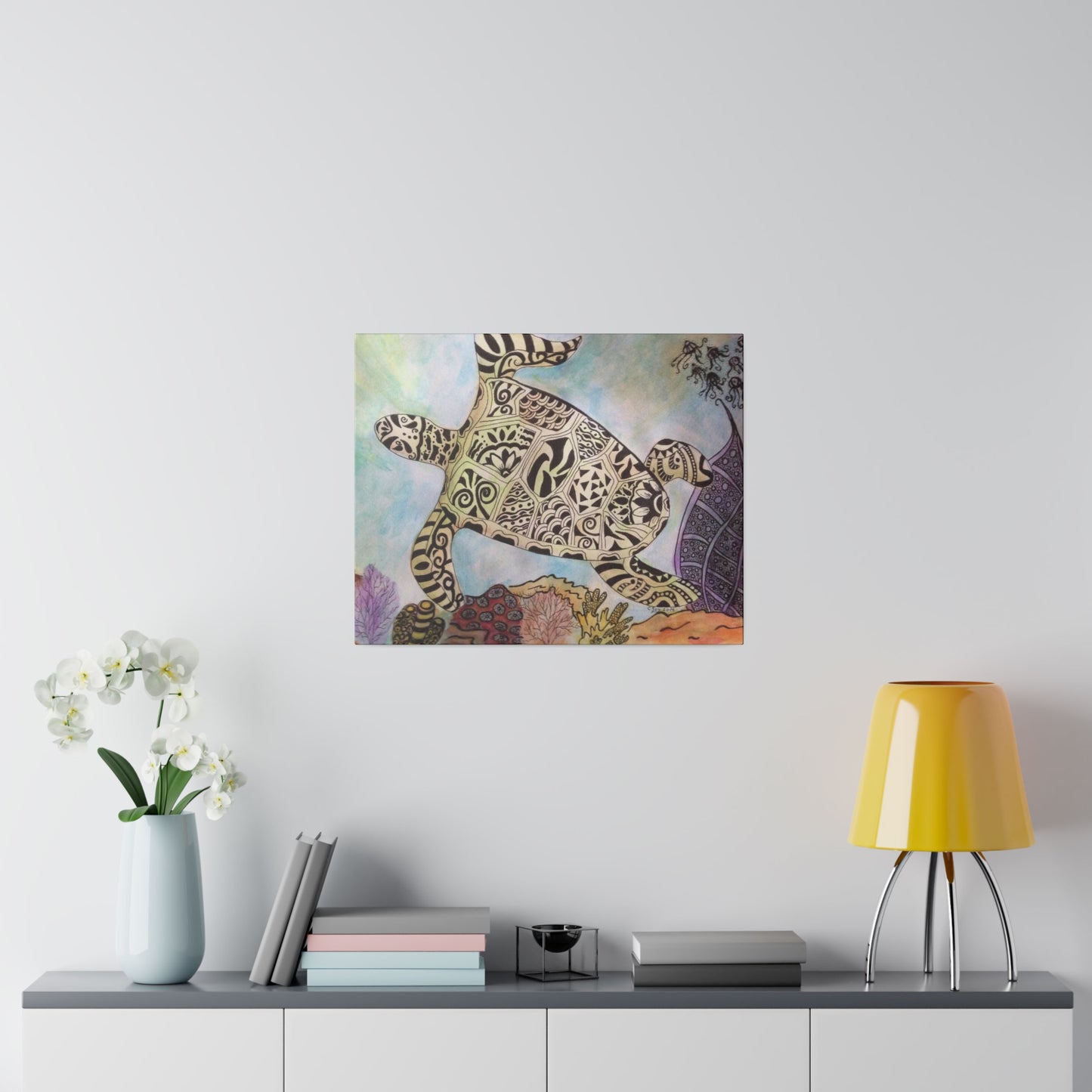 Zentangle Turtle Wall Art