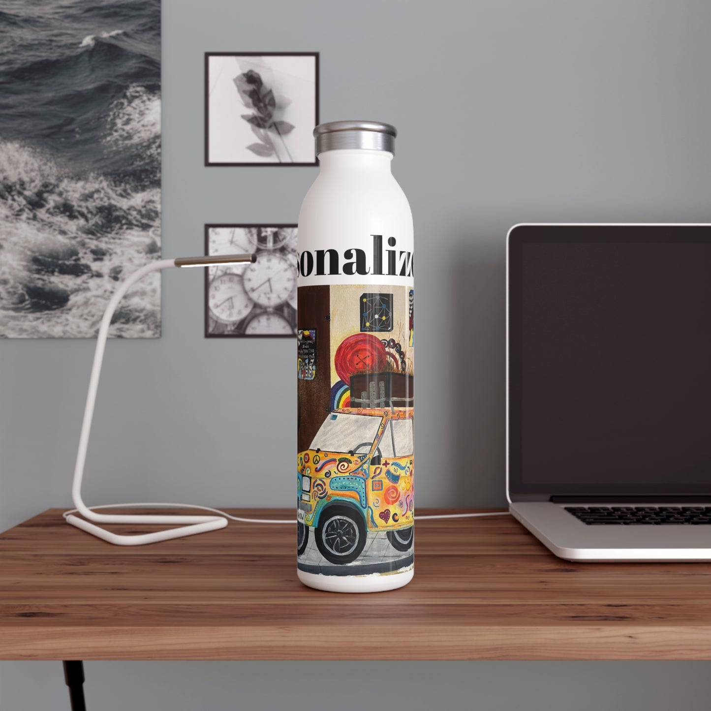 Krakow Poland Slim Water Bottle (20oz)