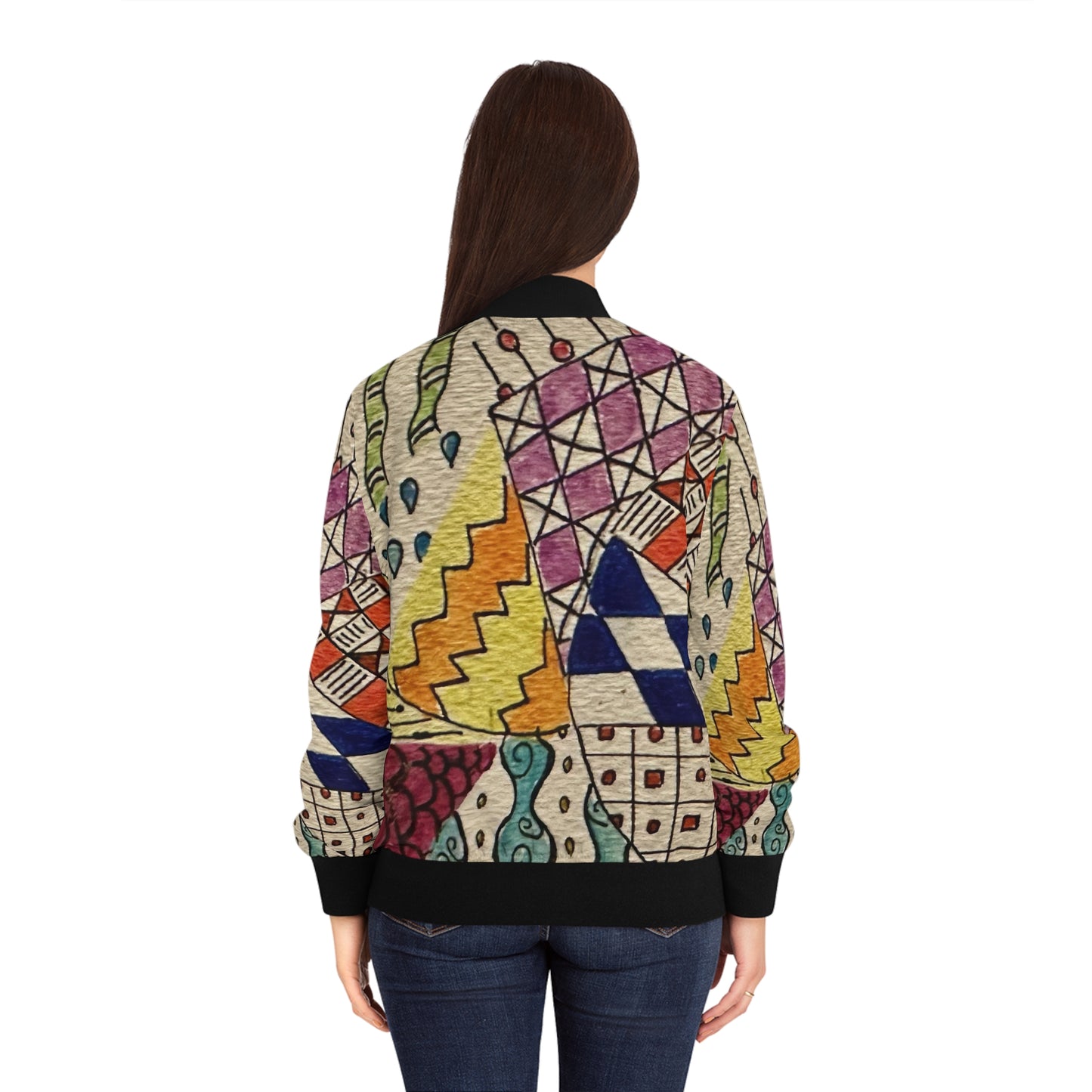 Zentangle Women's Bomber Jacket
