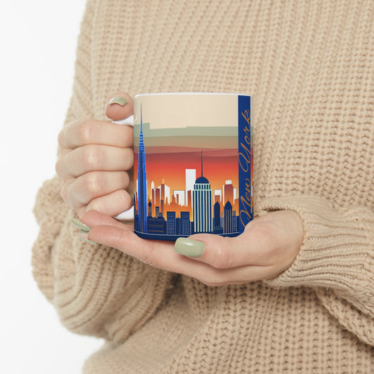 New York City Skyline Coffee Mug - (Double Sided)