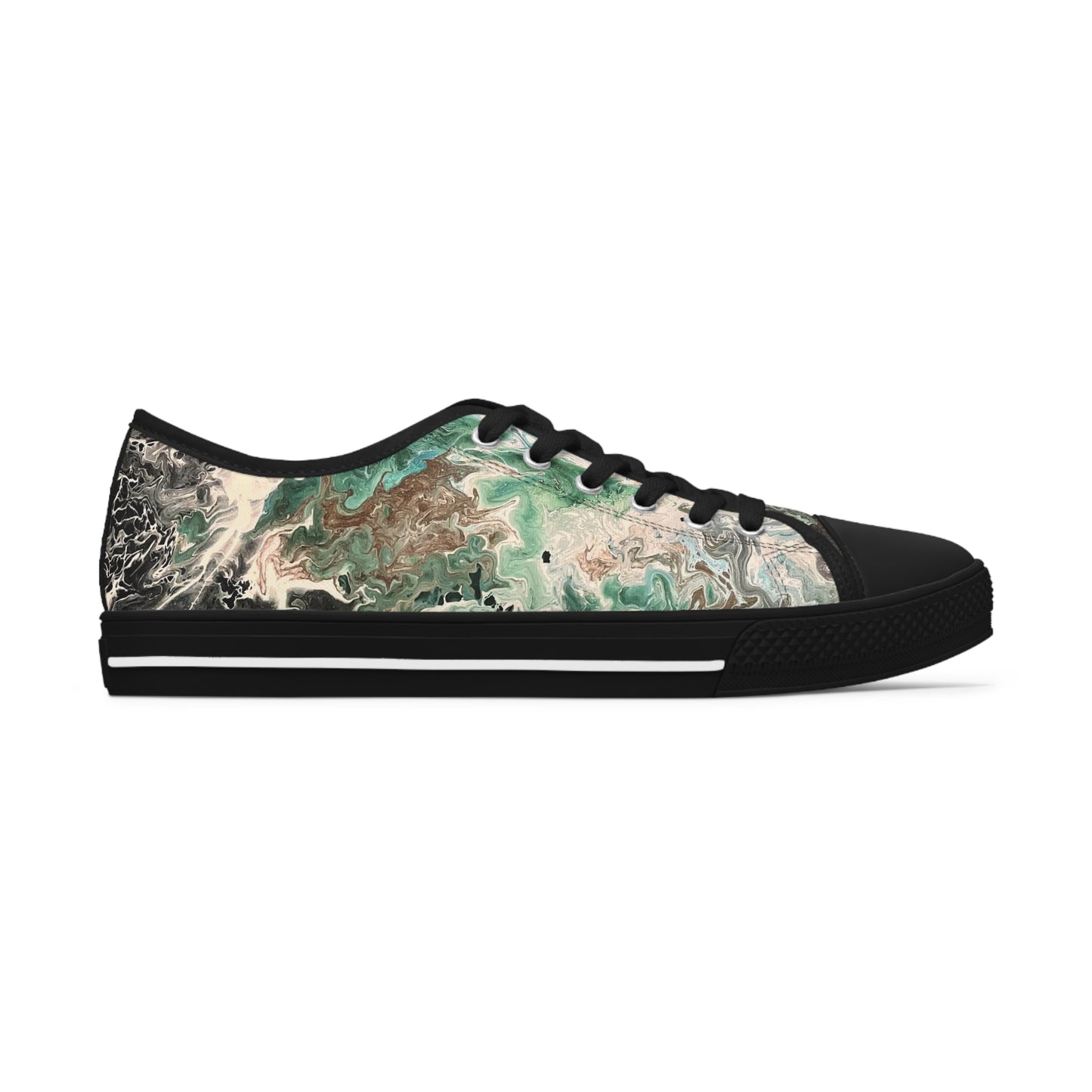 Emerald Swirl Low Top Women's Sneakers