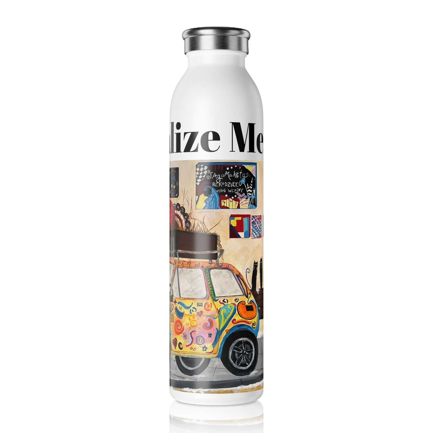 Krakow Poland Slim Water Bottle (20oz)