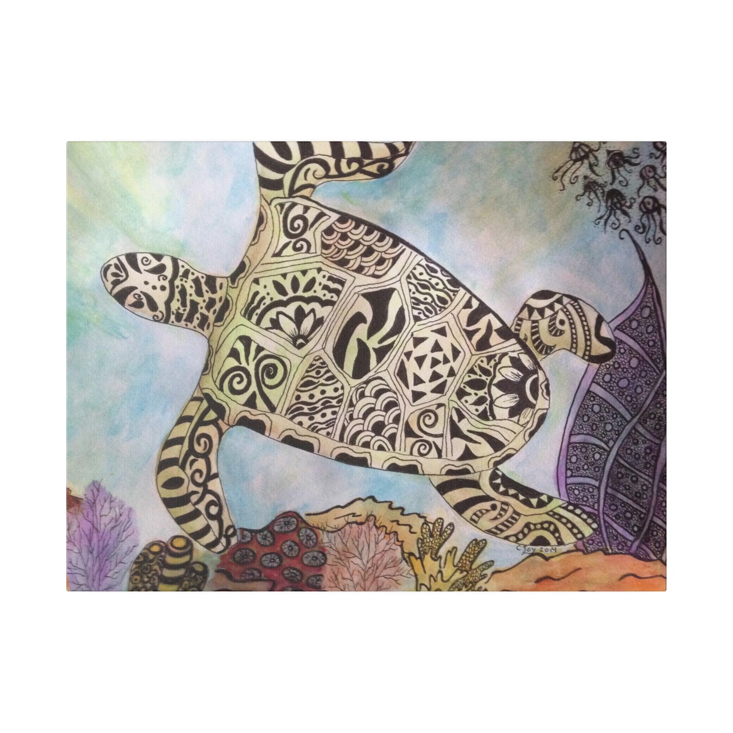 Zentangle Turtle Wall Art