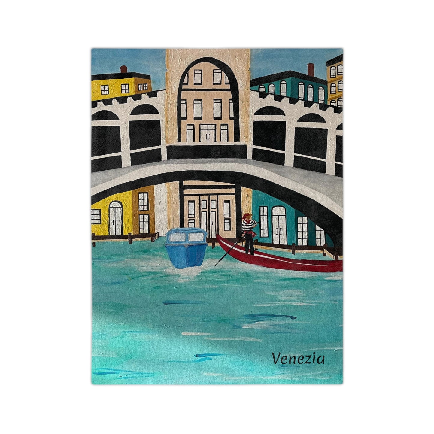 Venice Italy Velveteen Minky Blanket