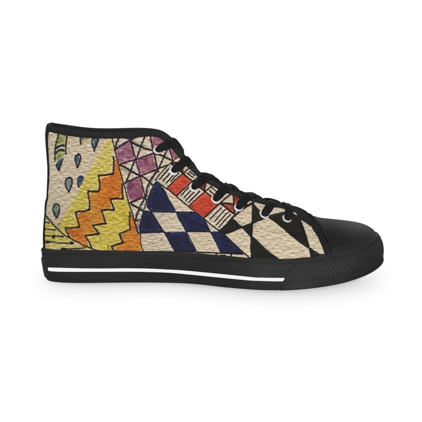 Zentangle Men's High Top Street Sneakers