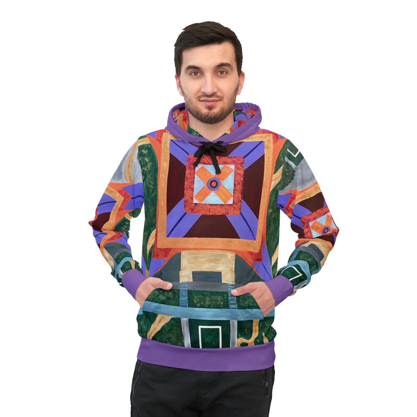 Paris Abstract Eiffel Tower Unisex Athletic Hoodie Sweatshirt