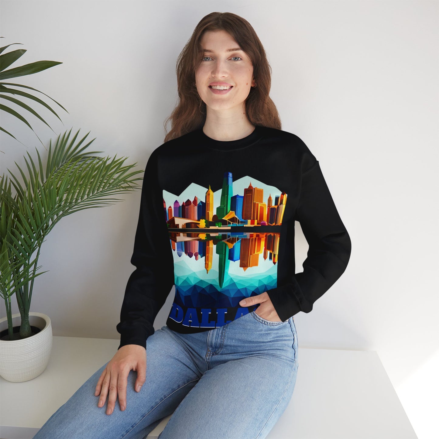 Dallas Texas Reflections Unisex Crewneck Sweatshirt