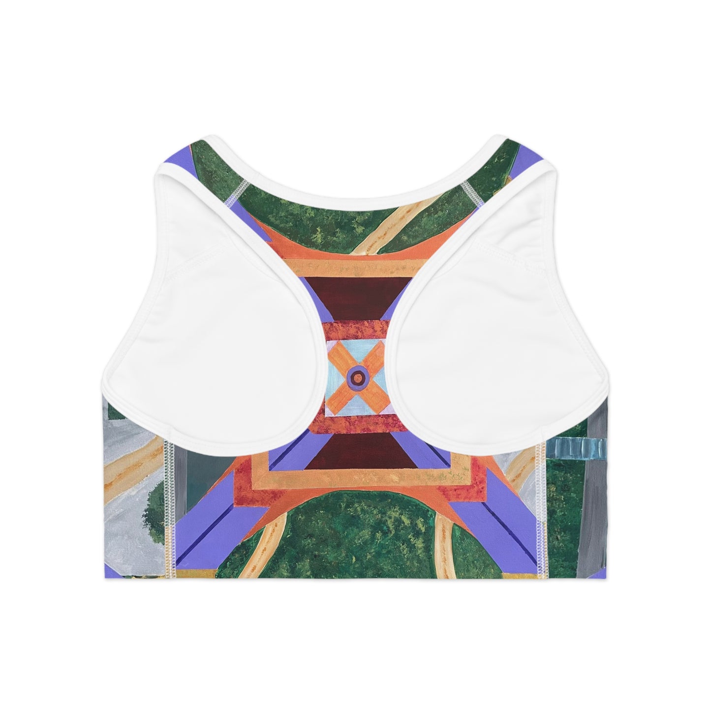 Paris Abstract Sports Bra | Yoga Top