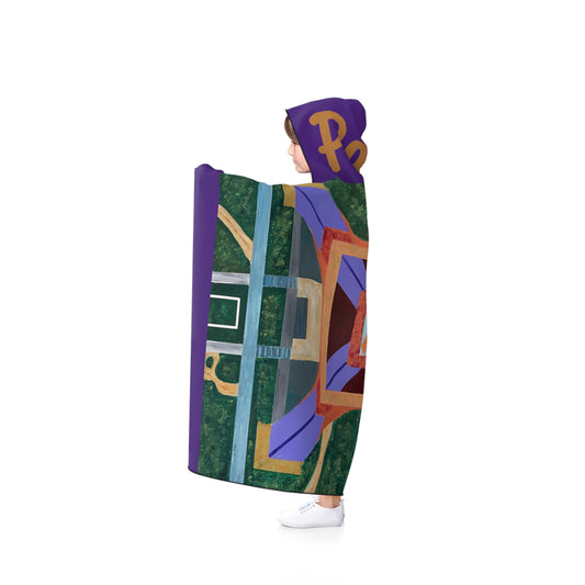 Paris Abstract Eiffel Tower Youth Hooded Blanket
