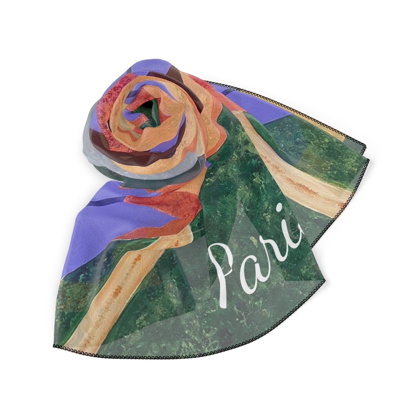 Paris Abstract Eiffel Tower Poly Scarf