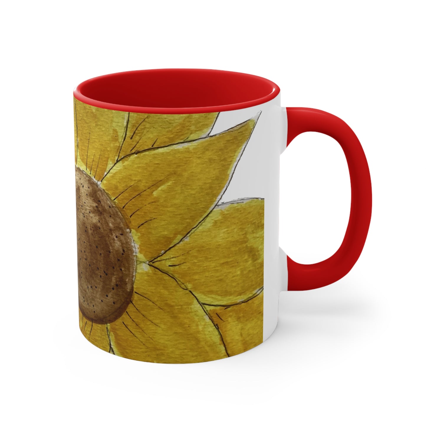Sunflower Accent Coffee Mug, 11oz