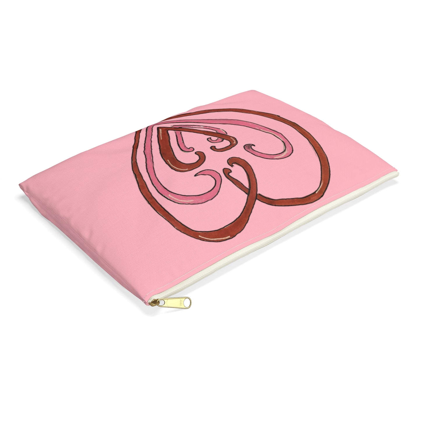 Hearts Intertwined Accessory Pouch - Pink