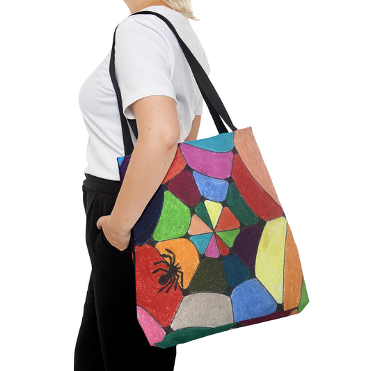 Halloween Colorized Spider Web Tote Bag