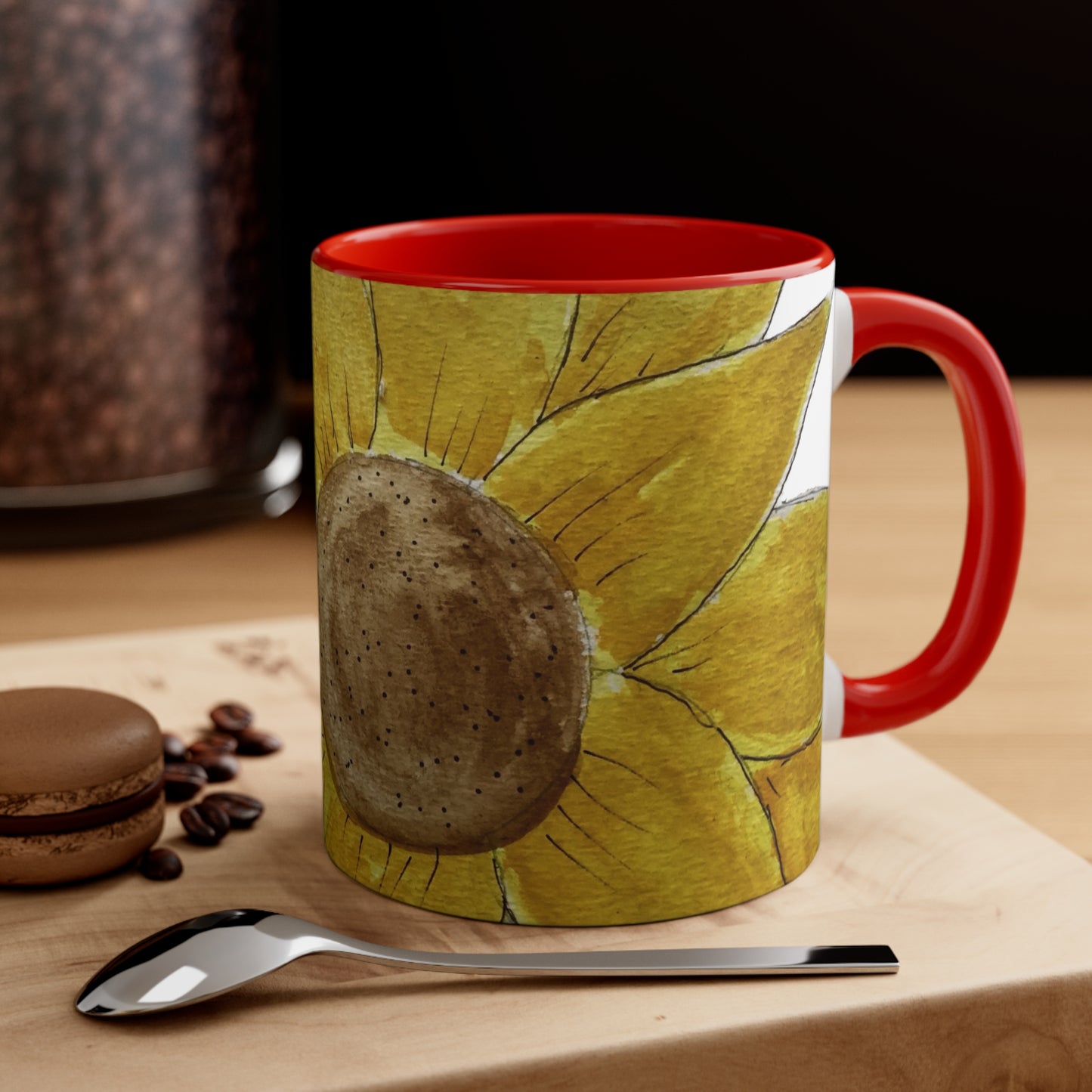 Sunflower Accent Coffee Mug, 11oz