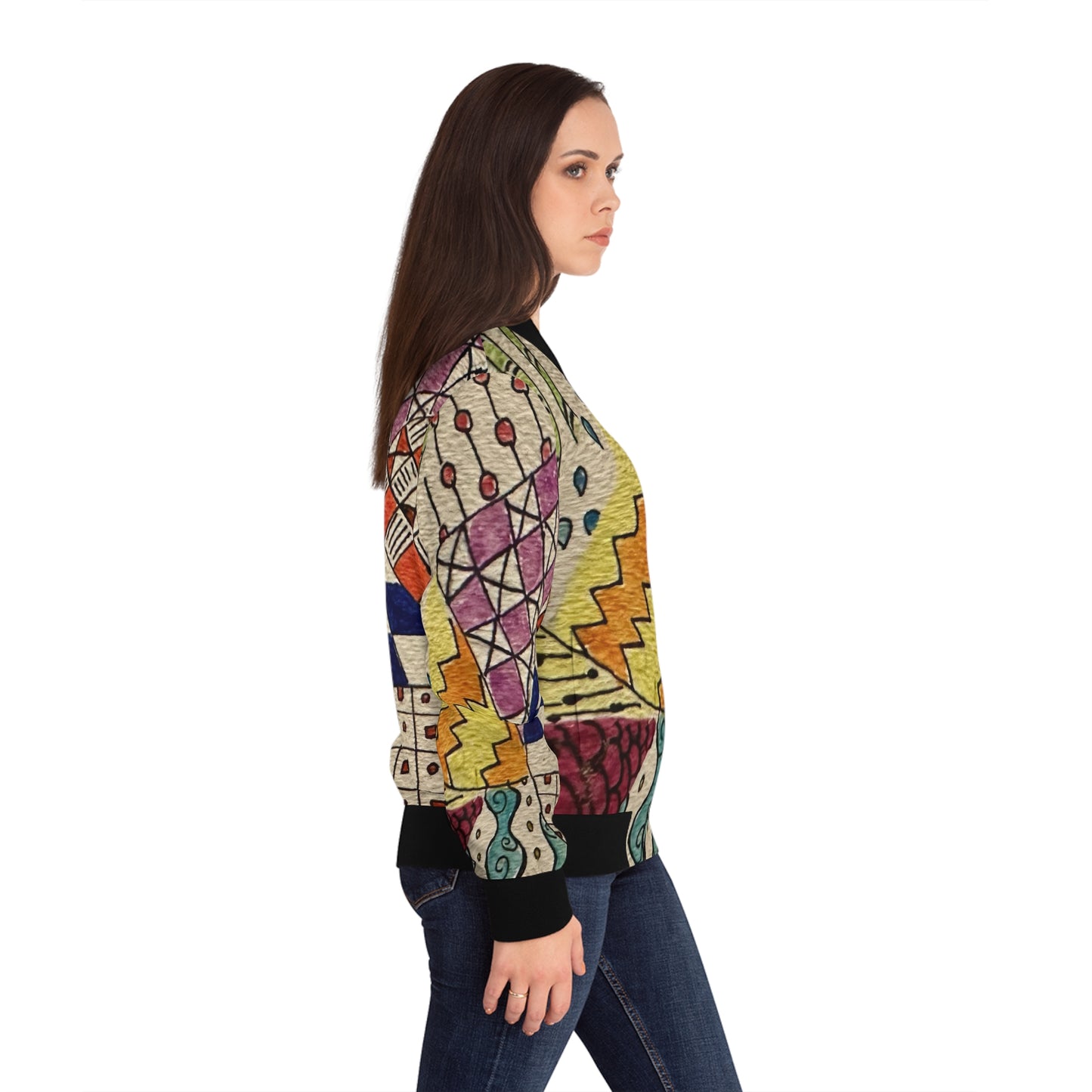 Zentangle Women's Bomber Jacket