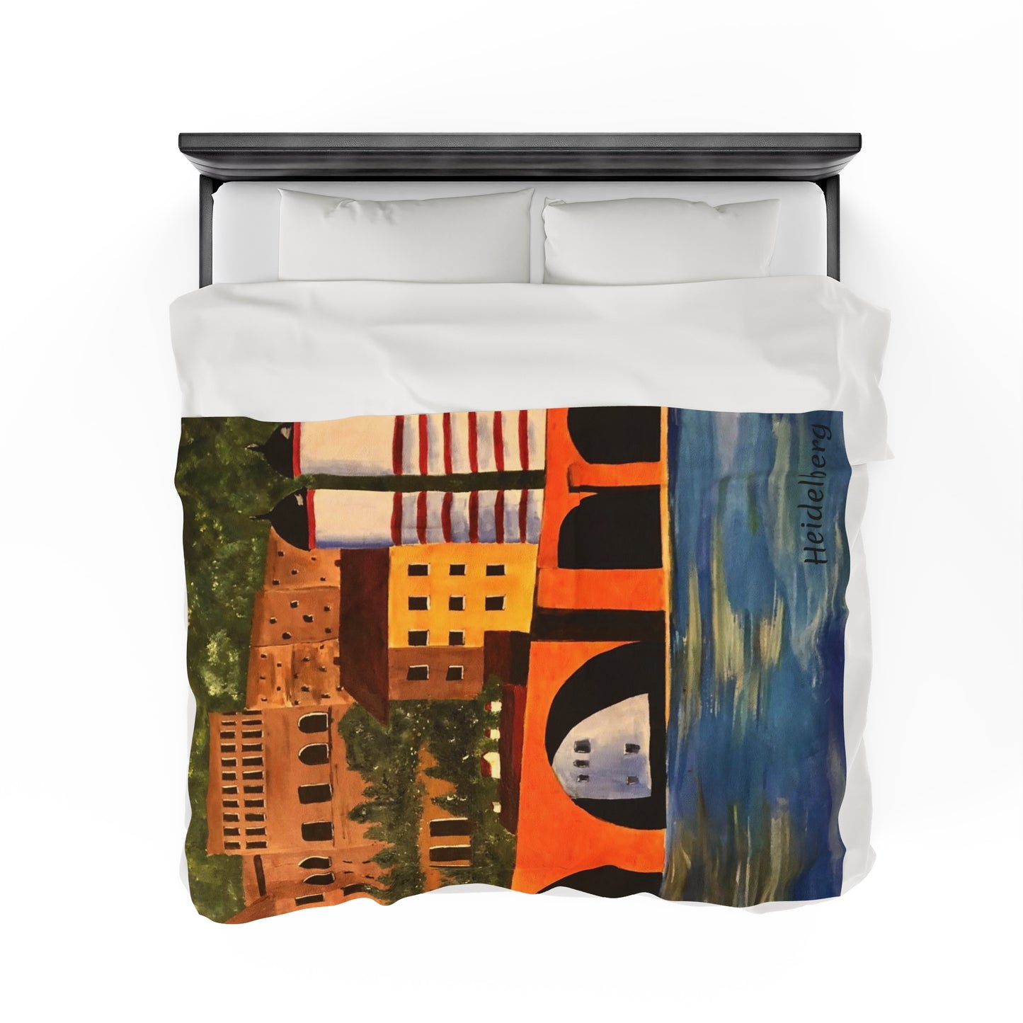 Heidelberg Germany Velveteen Plush Blanket