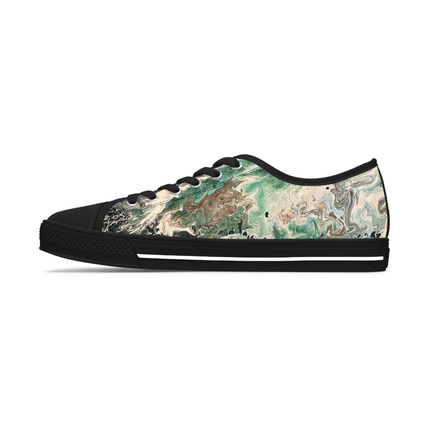 Emerald Swirl Low Top Women's Sneakers