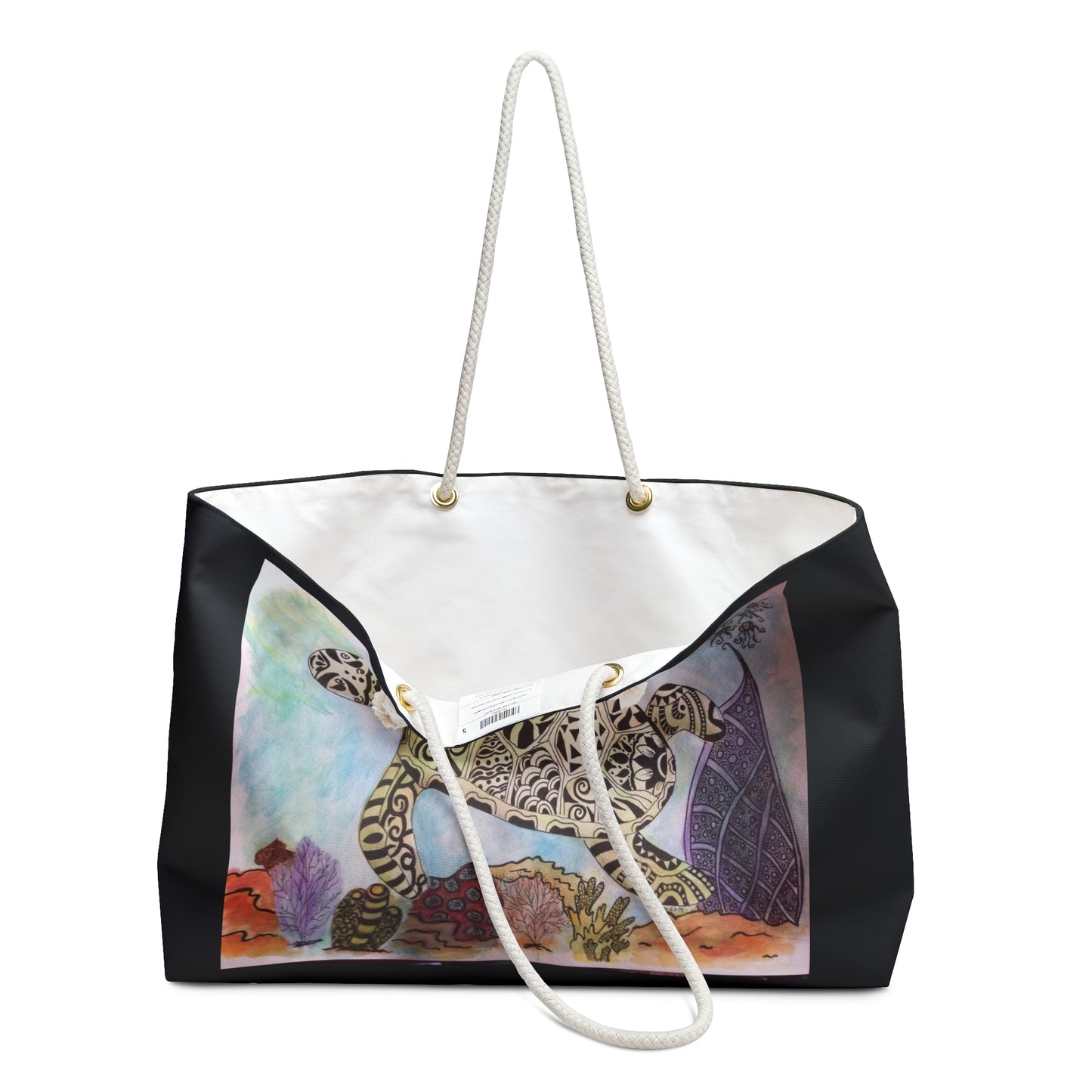 Zentangle Turtle Weekender Bag | Keep Swimming