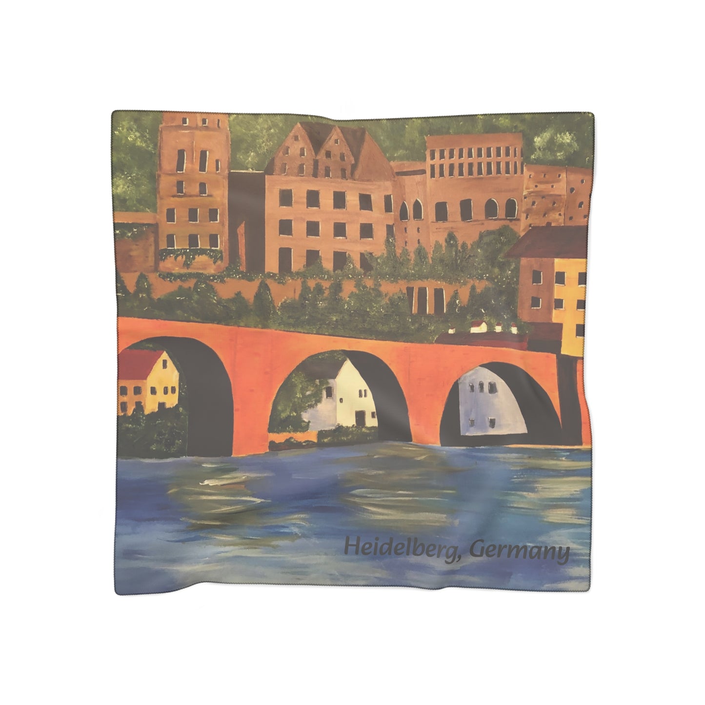 Heidelberg Germany Poly Scarf