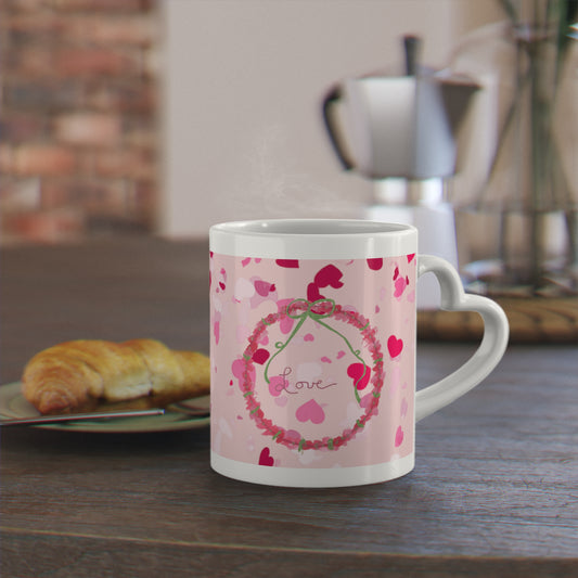 Love Wreath Heart-Shaped Mug