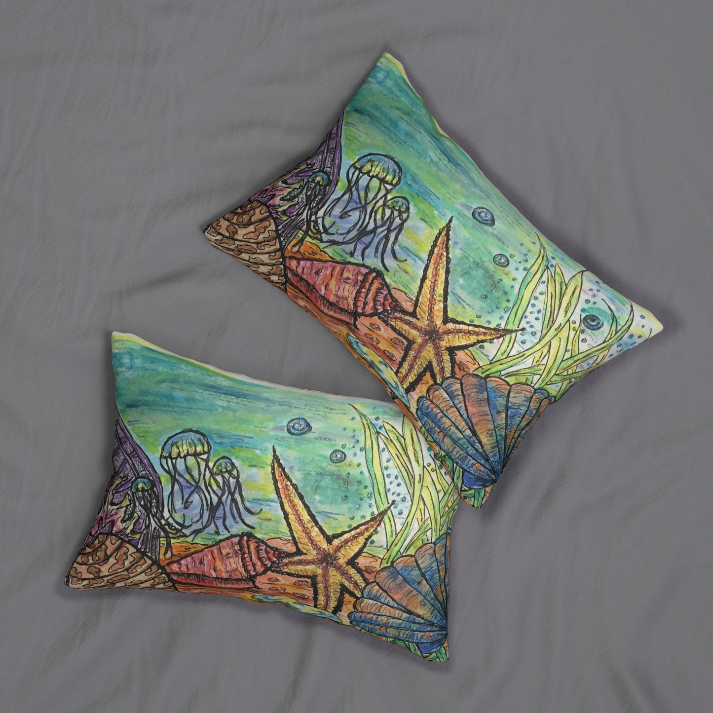 Under Water Fun Lumbar Pillow
