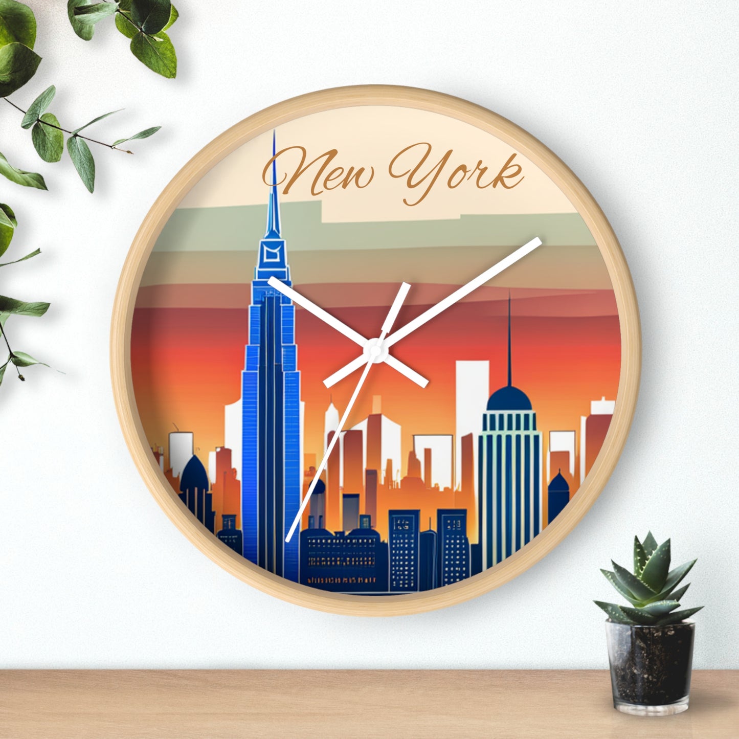 New York City Skyline Wall Clock