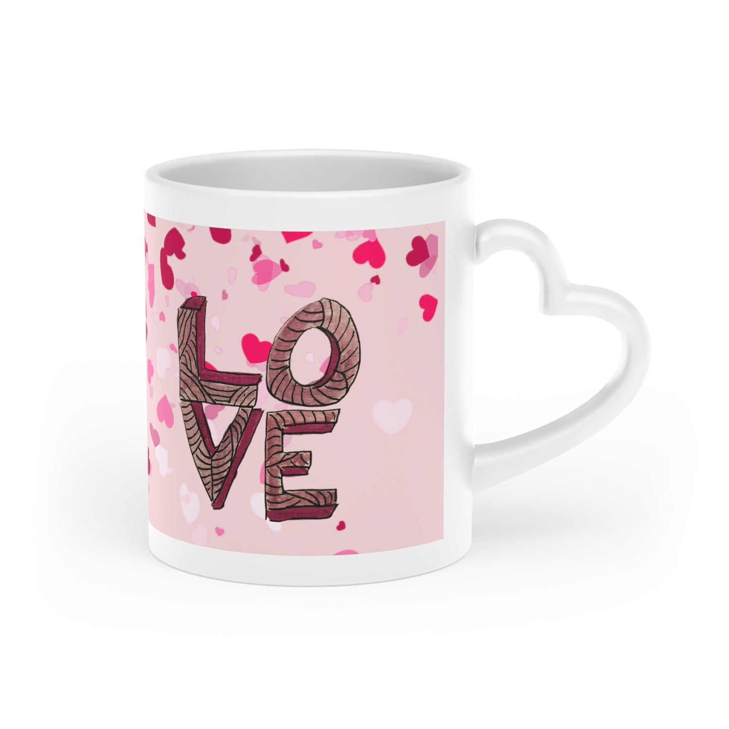 Stacked Love Heart-Shaped Mug