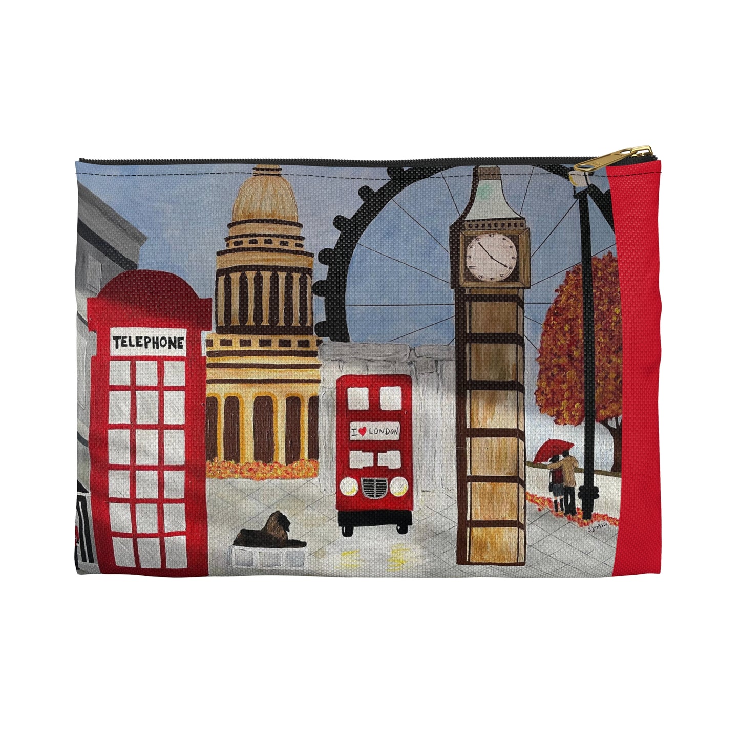 I Love London Travel Pouch - Cosmetic Bag or Pencil Case