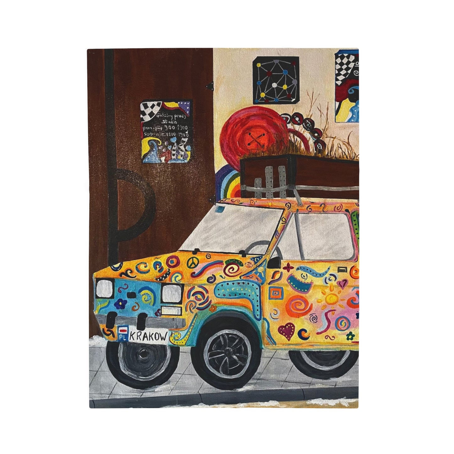 Krakow Poland Velveteen Plush Blanket