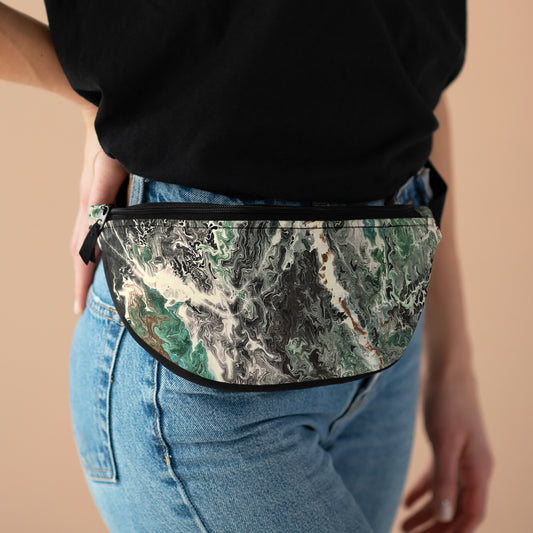 Emerald Swirl Fanny Pack Crossbody Bag