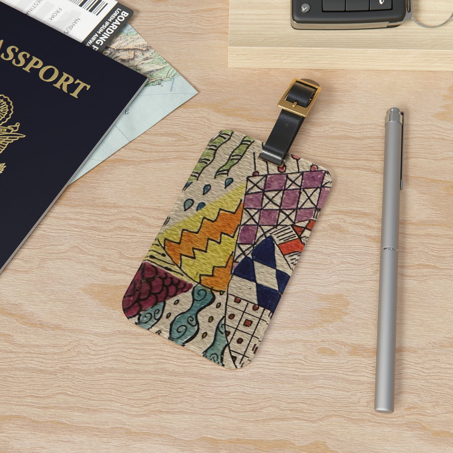 Zentangle Luggage Name Tag