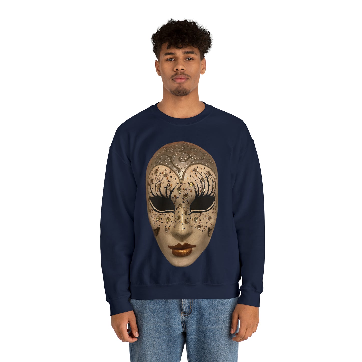 Mystery of Venice Mask Crewneck Sweatshirt