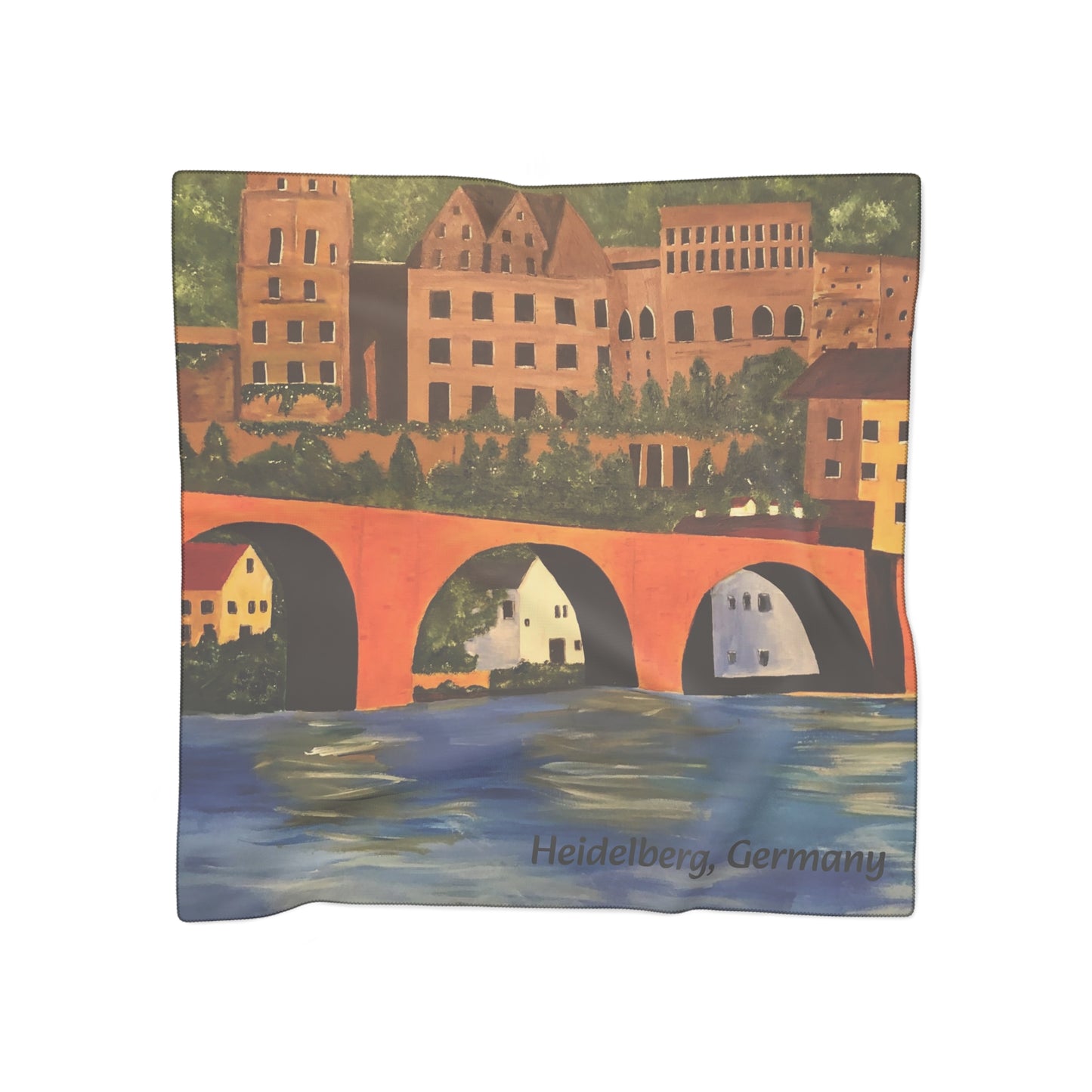 Heidelberg Germany Poly Scarf