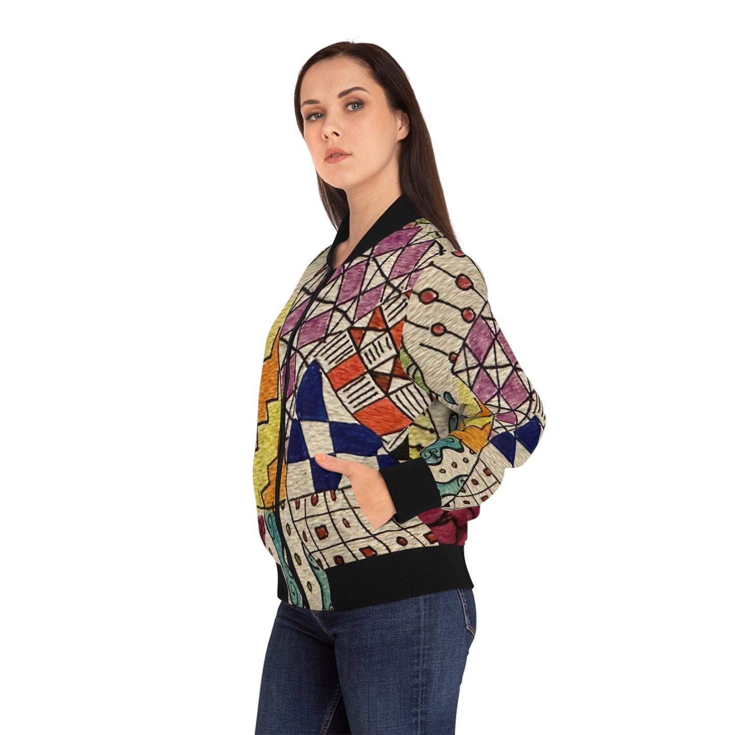 Zentangle Women's Bomber Jacket