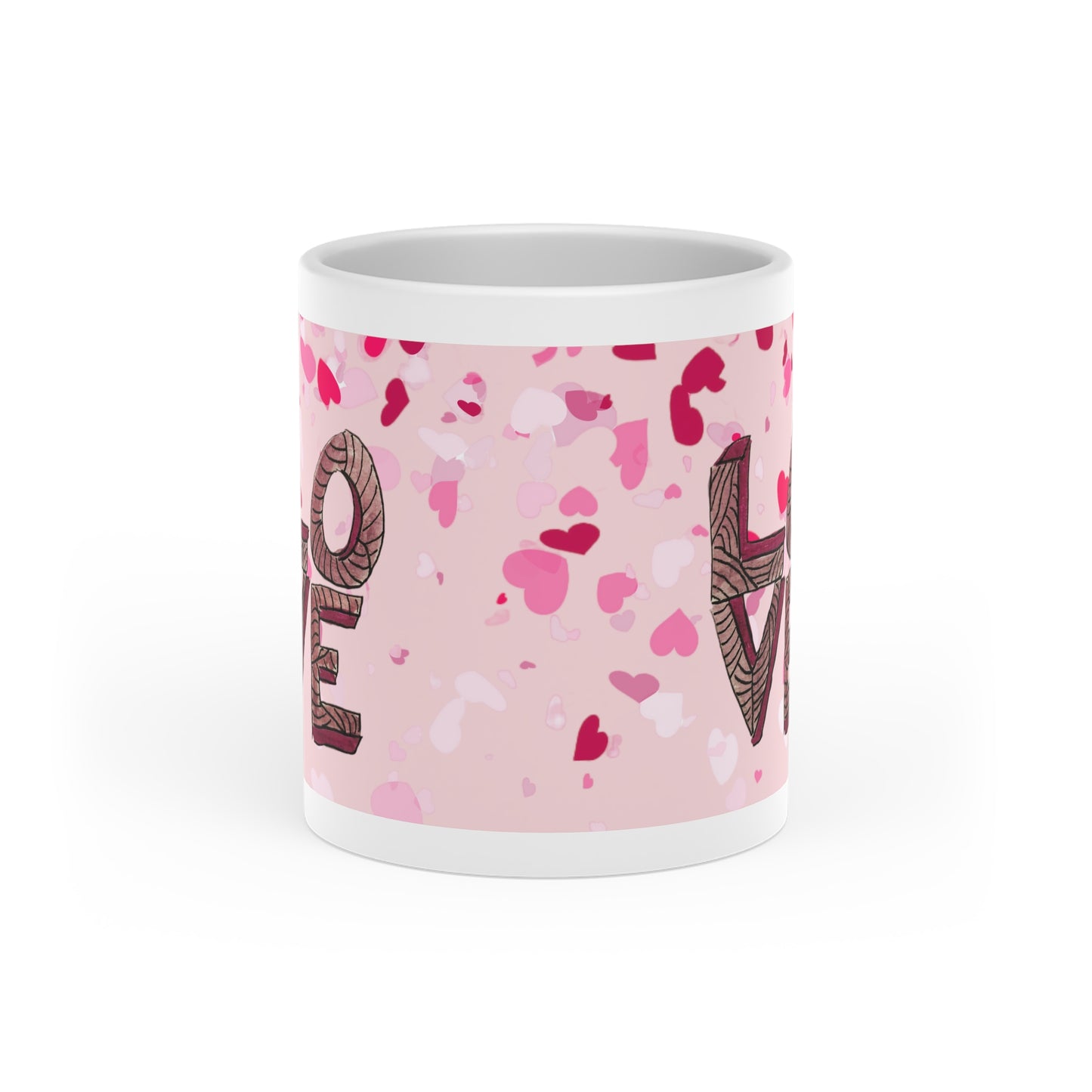 Stacked Love Heart-Shaped Mug