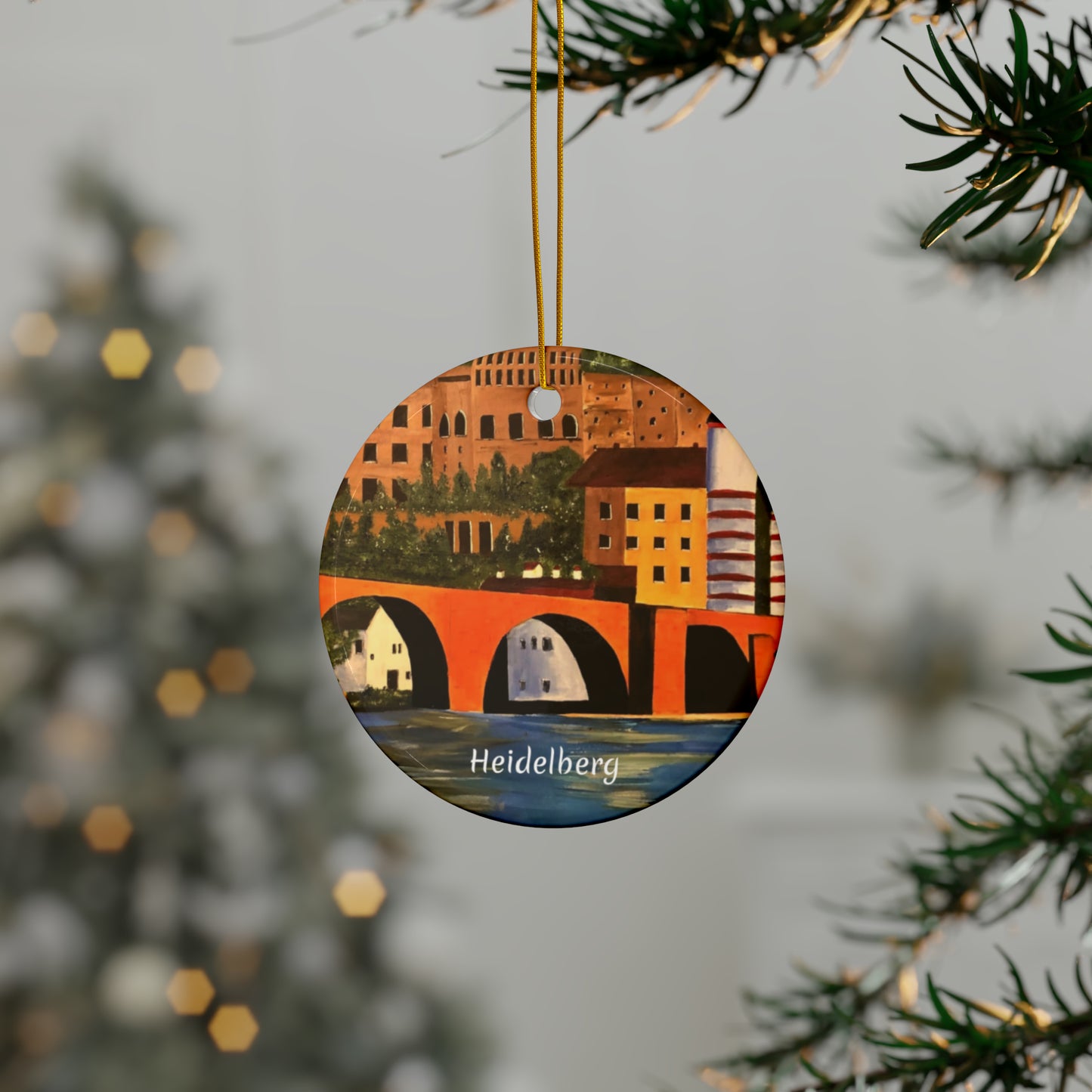 Heidelberg Germany Ceramic Ornaments (3pcs, 5pcs, 10pcs)