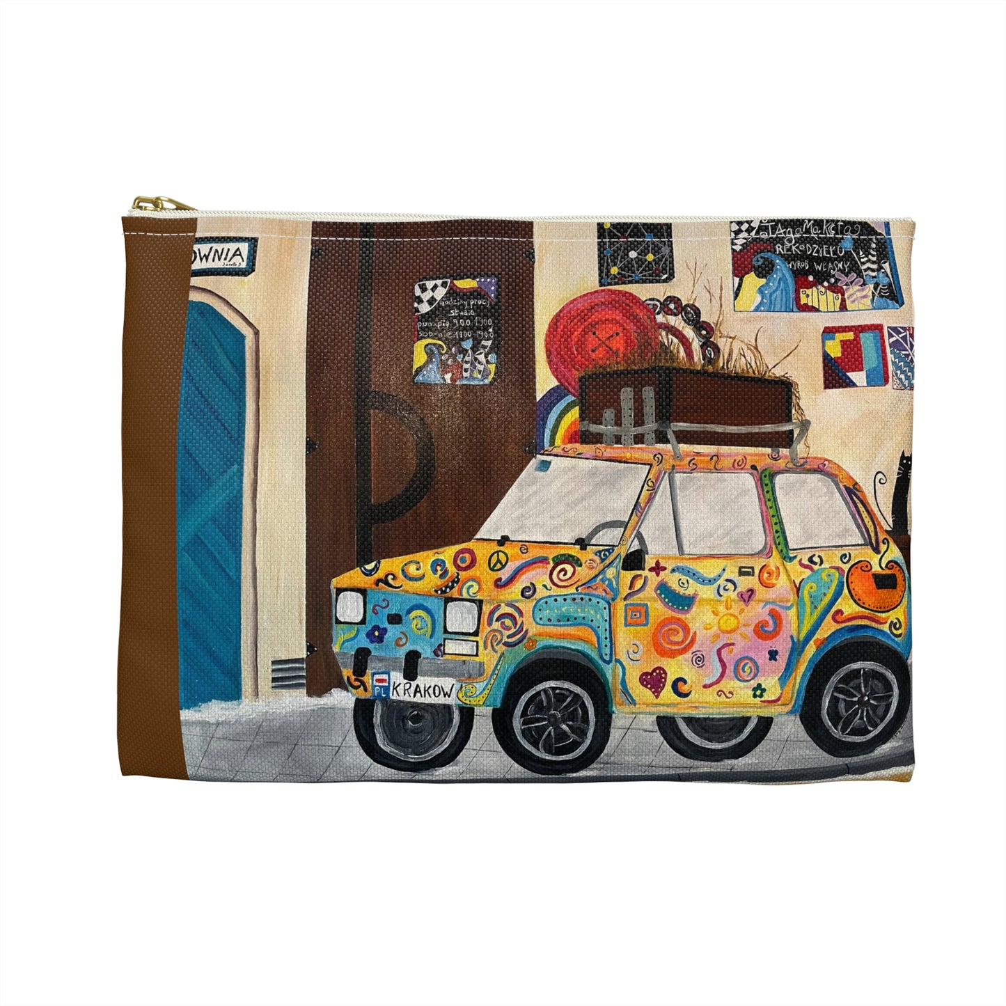 Krakow Poland Travel Pouch  - Durable and Versatile Cosmetic Bag or Pencil Case